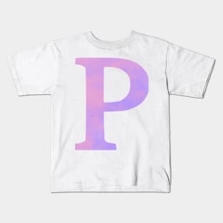 The Letter P Pink and Purple Kids T-Shirt